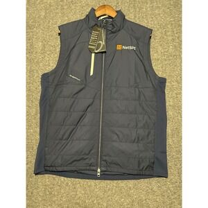 Zero Restriction Large Z625 Puffer Vest Primaloft Jacket Navy Full Zip Golf